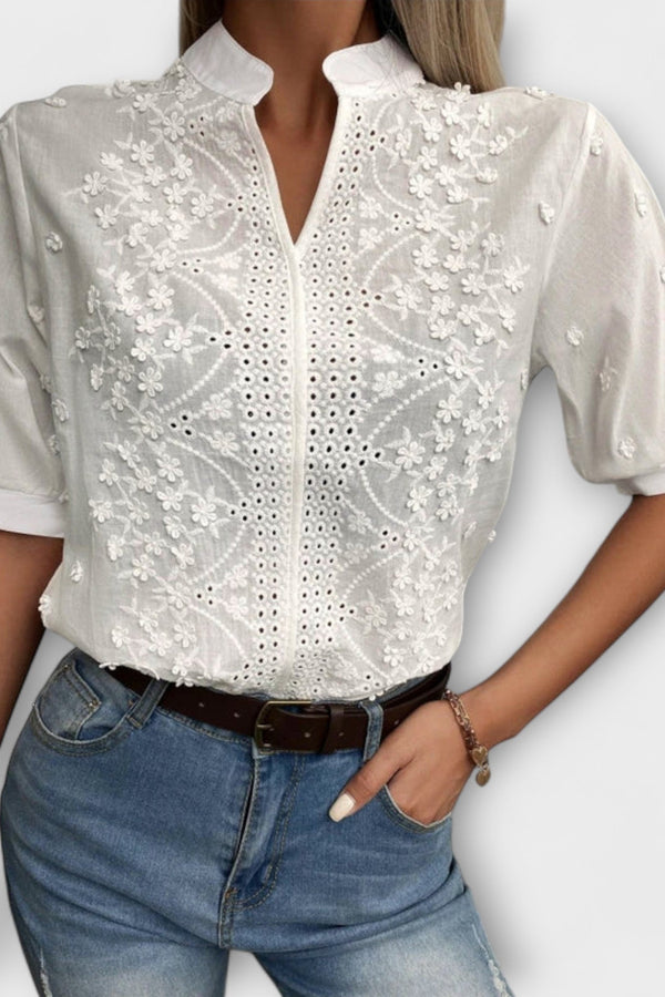 Élise - Mila Blouse met Exquise Borduursels