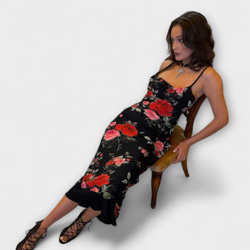 Bloemenpatroon Spaghetti Strap Bodycon Jurk