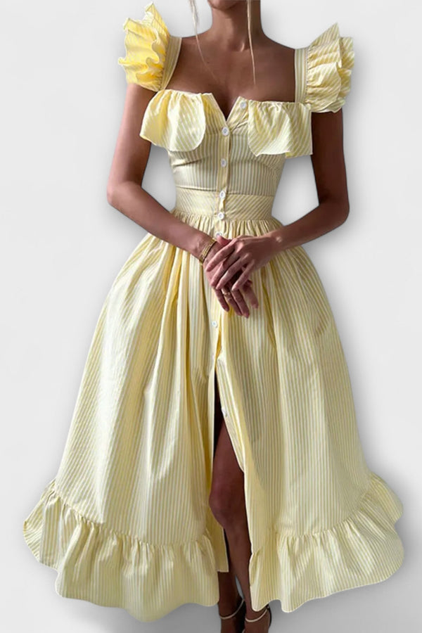 Lia - Ruffle Shirt Dress