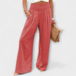 Thearya - Casual Wijd Linnen Broek