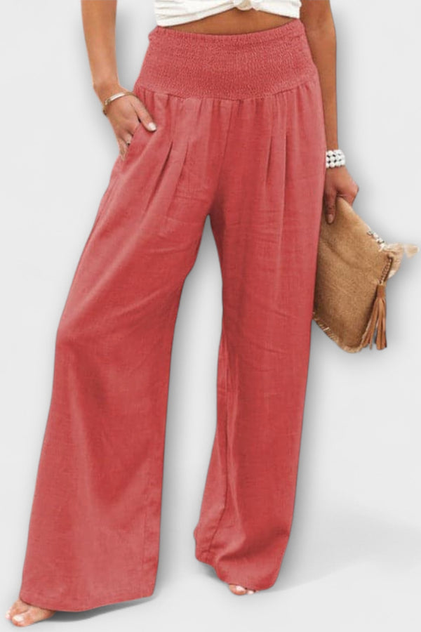 Thearya - Casual Wijd Linnen Broek