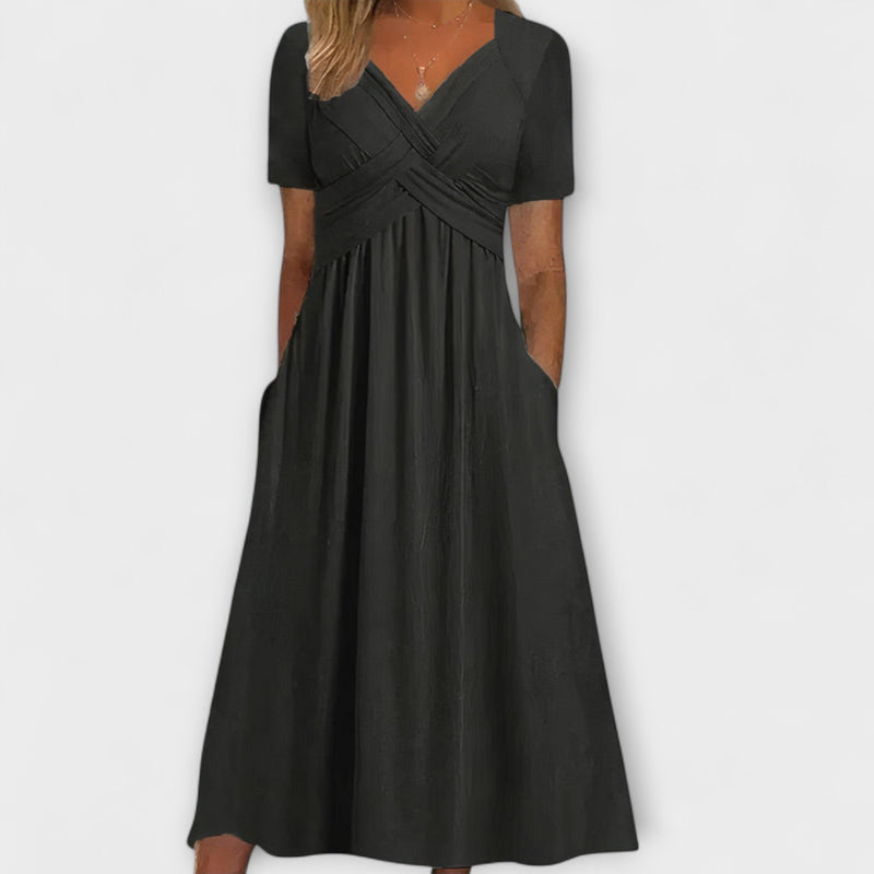Florence - Chic V-Hals Jurk met Relaxte Pasvorm