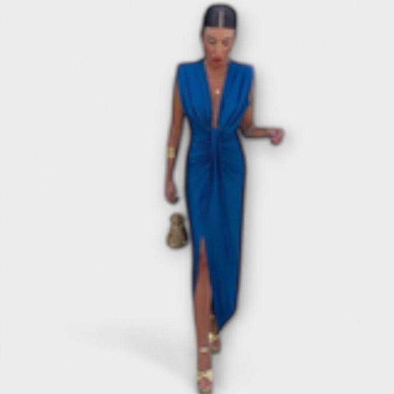 Leonora - Elegante Diepe V-Hals Jurk