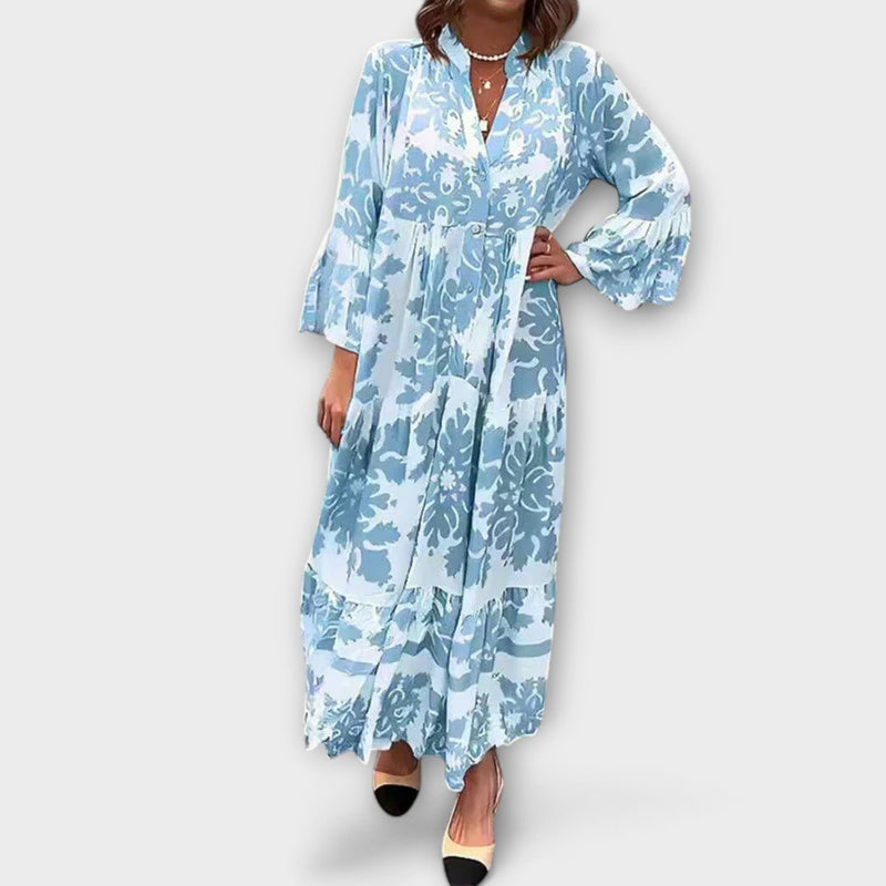 Avielle - Stijlvolle Boho Maxi Jurk met Trendy Prints