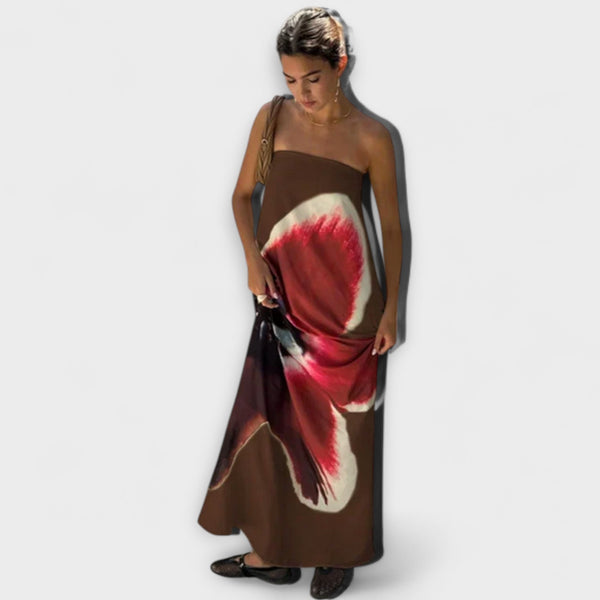 Chic Off-Shoulder Mouwloos Maxi Jurk