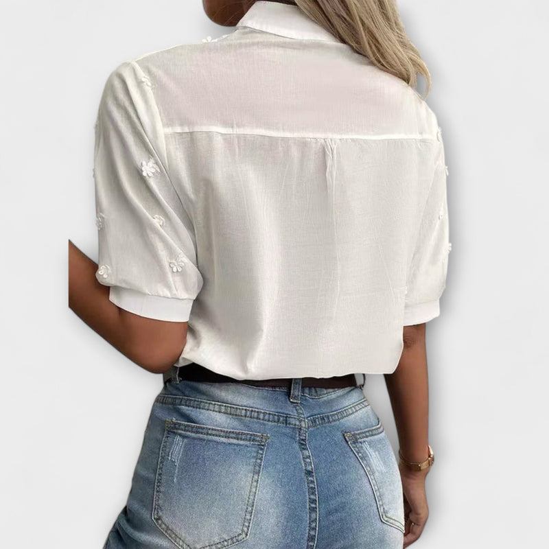Élise - Mila Blouse met Exquise Borduursels