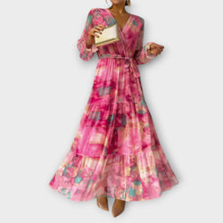 Evelyn - Aquarelle Droom Maxi Jurk