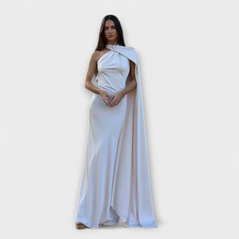 Chic Off-Shoulder Halter Maxi Jurk