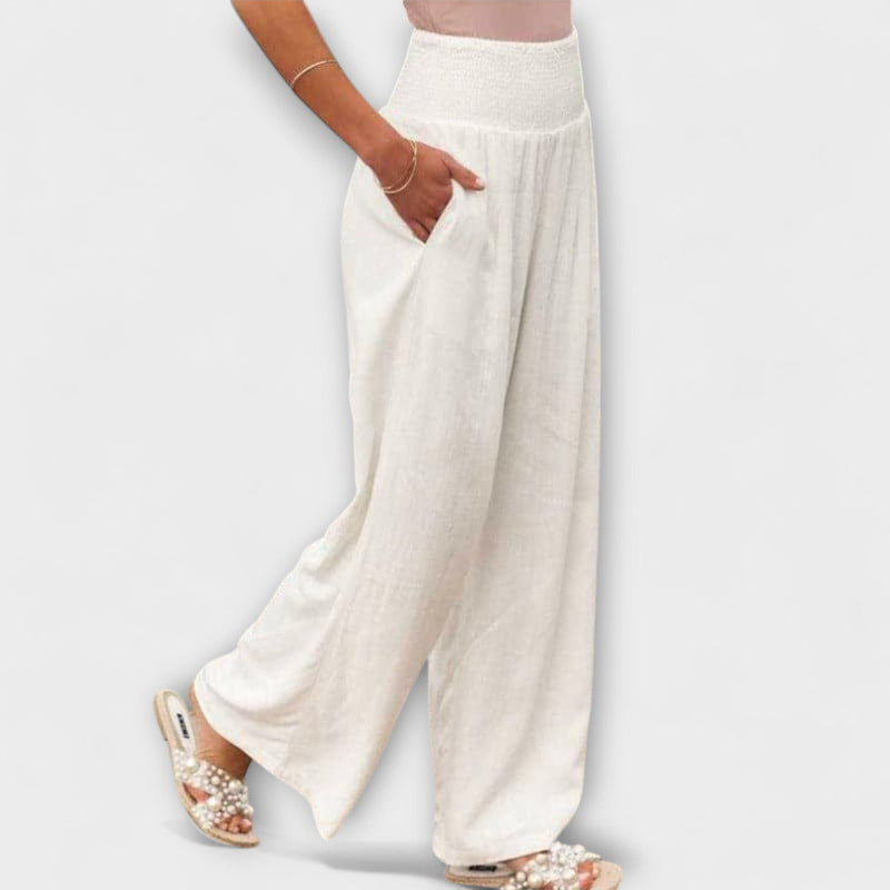 Thearya - Casual Wijd Linnen Broek