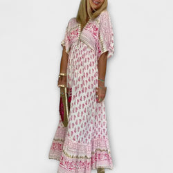 Mabel – Maxi-jurk in Boheemse stijl met Levendige Print