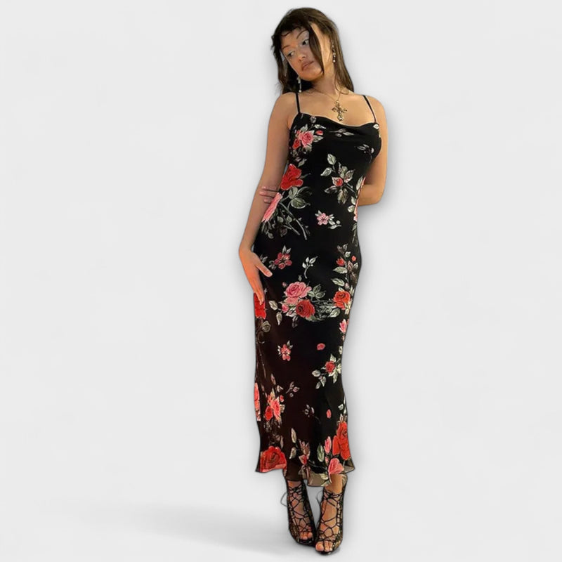 Bloemenpatroon Spaghetti Strap Bodycon Jurk