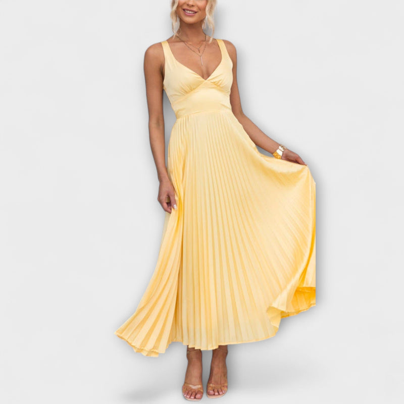 Naomi - Chic Cinched Waist Sling Dress voor Feesten