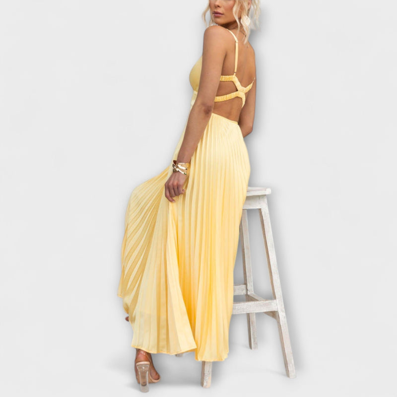Naomi - Chic Cinched Waist Sling Dress voor Feesten