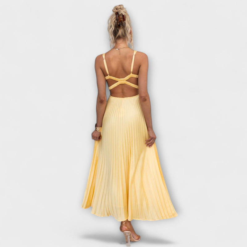 Naomi - Chic Cinched Waist Sling Dress voor Feesten