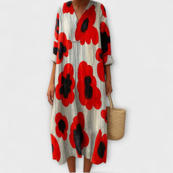 Anna - Maxi Jurk met een Gedurfde Bloemenprint