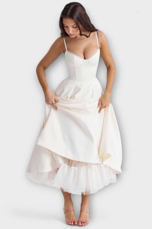 Minerva - Elegante Spaghetti Strap Prinsessenjurk