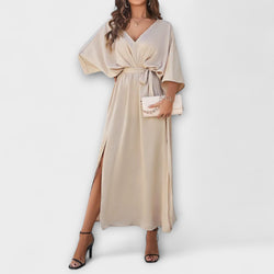 Sabrina - Maxi-jurk met V-hals
