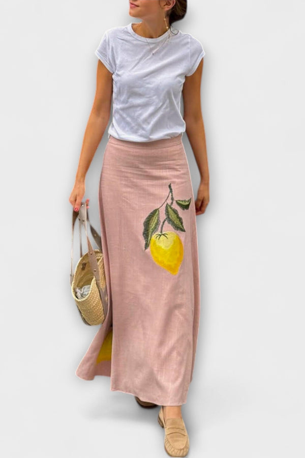 Cosima - Amalfi Print Midi Rok