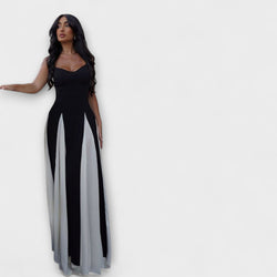 Eliana - Maxi Jurk met Paneelontwerp