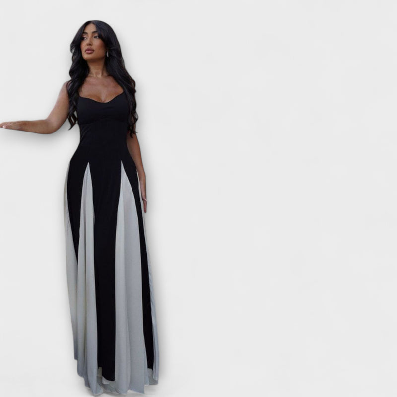Eliana - Maxi Jurk met Paneelontwerp