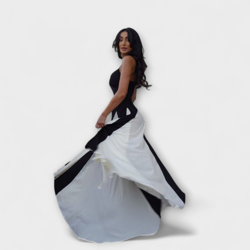Eliana - Maxi Jurk met Paneelontwerp