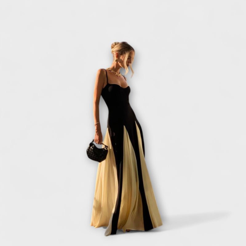 Eliana - Maxi Jurk met Paneelontwerp