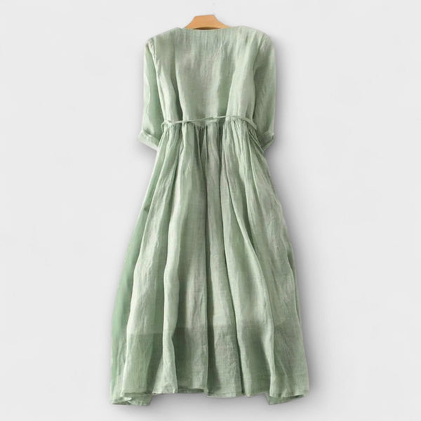 Arya - Dames Ronde Hals Vetersluiting Jurk