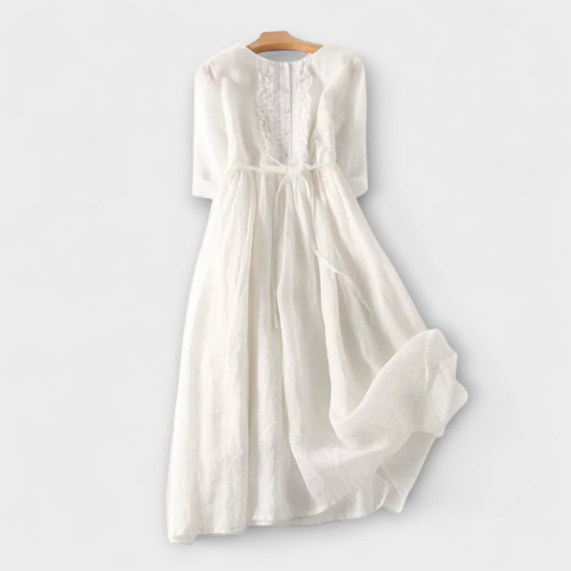 Arya - Dames Ronde Hals Vetersluiting Jurk