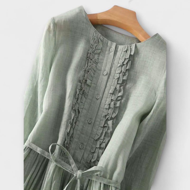 Arya - Dames Ronde Hals Vetersluiting Jurk