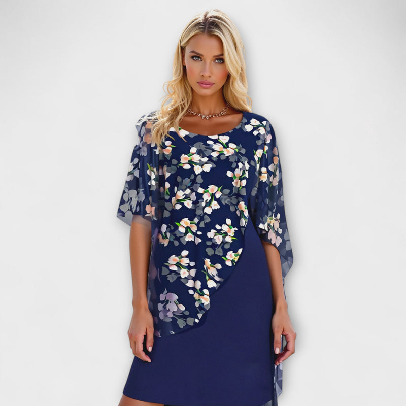 Lyanna - Bloemen Chiffon Damesjurk