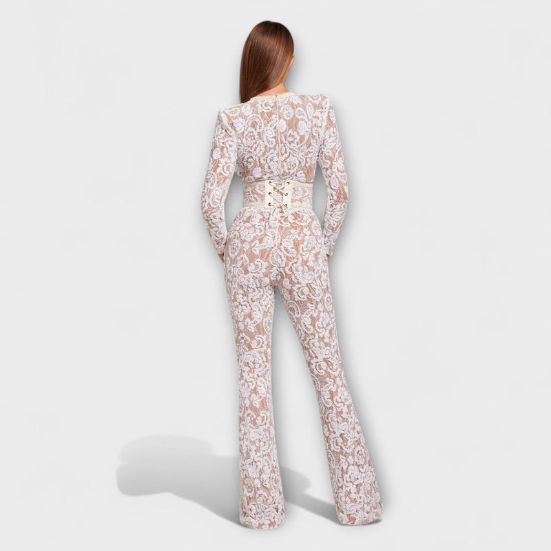 Theresia - Kanten Jumpsuit met Corset