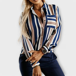 Emily - Casual en Relaxed Gestreepte Blouse