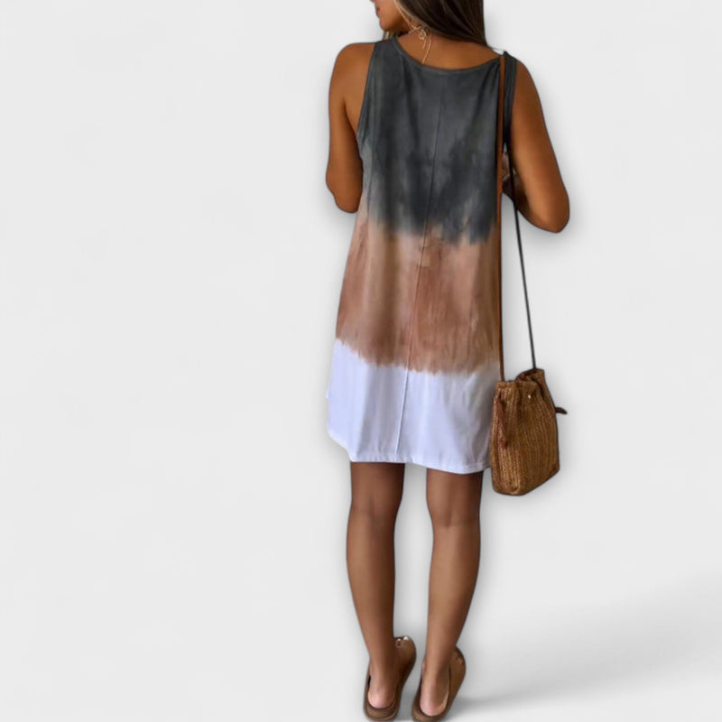 Josie - Mini Jurk met Gradient Tie-Dye Ontwerp