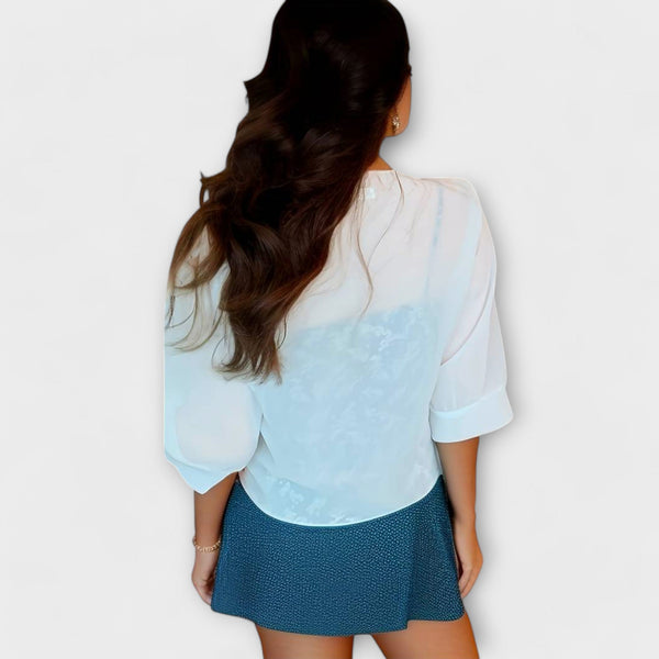 Olivia - Blouse met Open Voorzijde