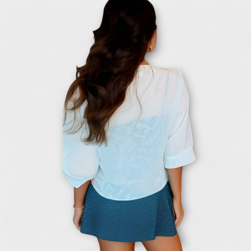 Olivia - Blouse met Open Voorzijde