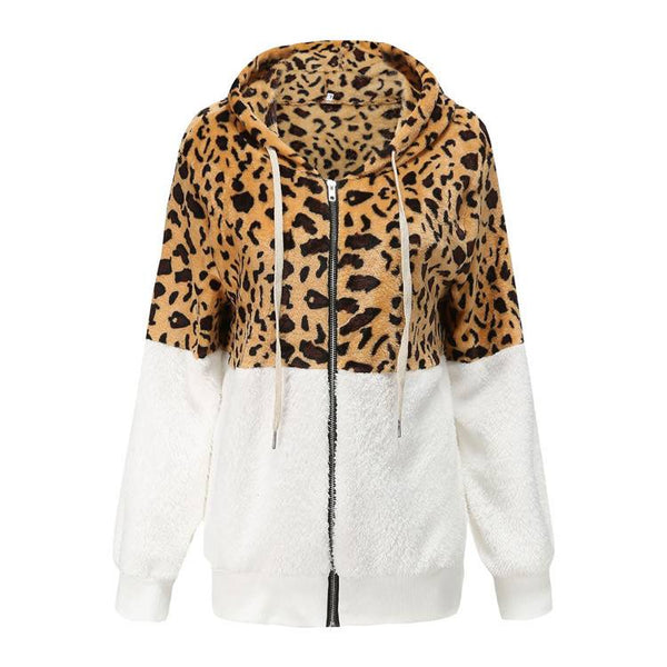 Lea - Fleece Hoodie met Luipaardontwerp