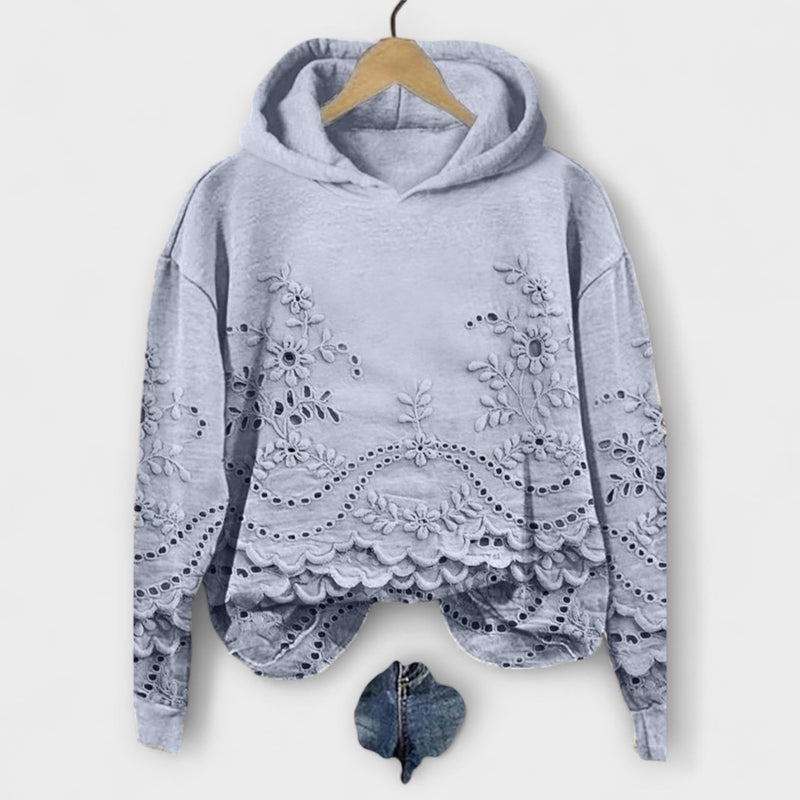 Alessia - Getrimde Hoodie Sweatshirt