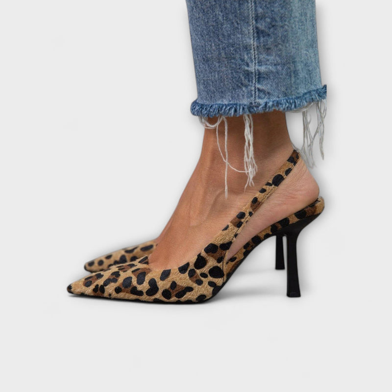 Liorina – Slingback met Luipaardlook