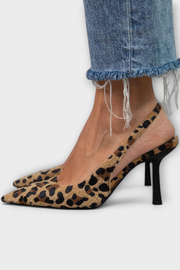 Liorina – Slingback met Luipaardlook