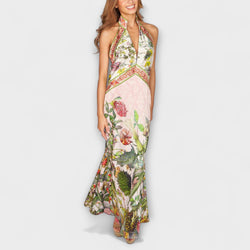 Ayla - Mouwloze Maxi-jurk met Bloemenpatroon