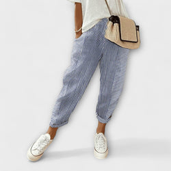 Sanne - Comfortabele Gestreepte Broek