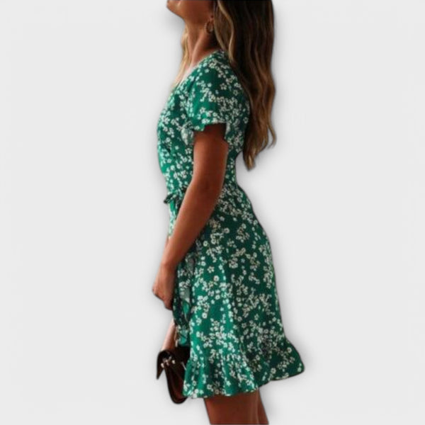 Korte Boho Jurk in Groen