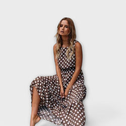 Boho Midi Jurk met Stippen