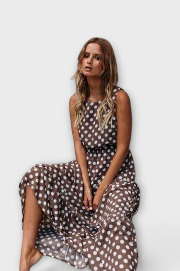 Boho Midi Jurk met Stippen