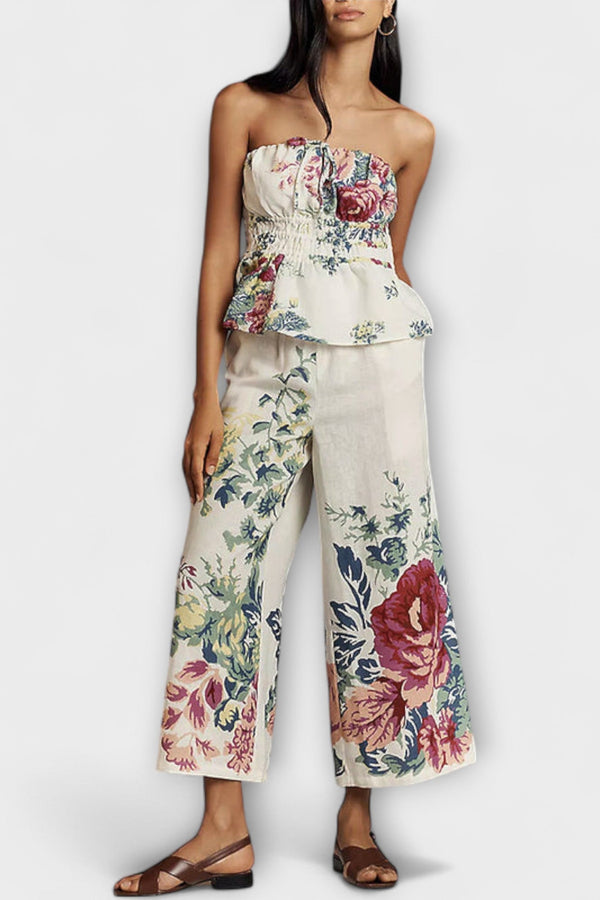 Indigo - Zomer Bloemenpatroon Set