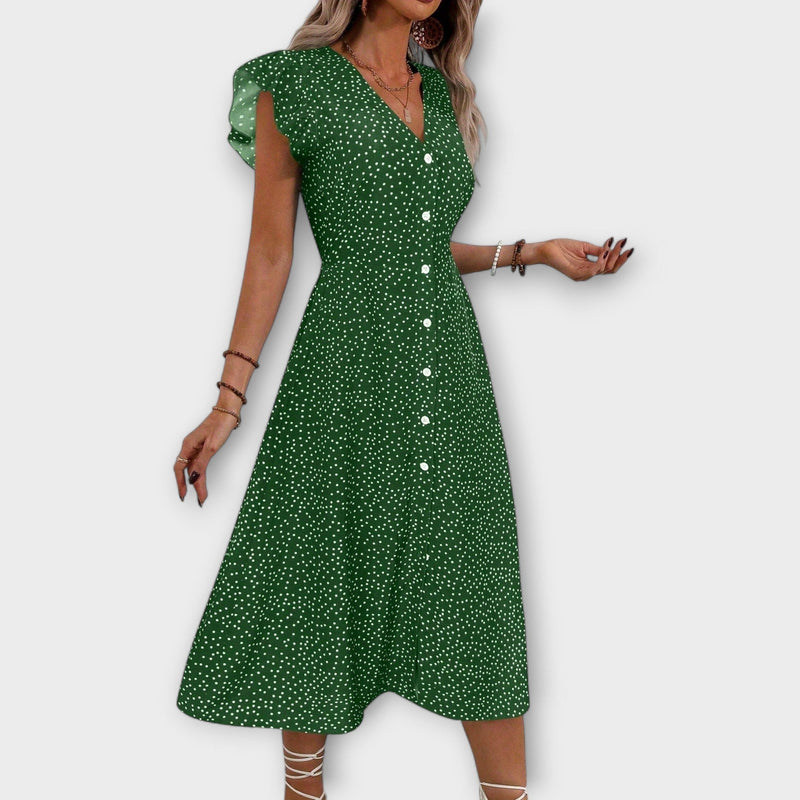 Chique Polkadot Midi-jurk