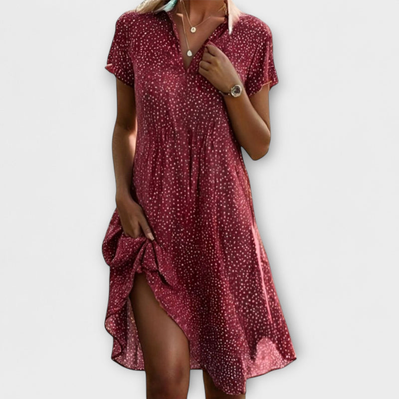 Sofia - Vloeiende Zomerjurk met Tijdloze Look