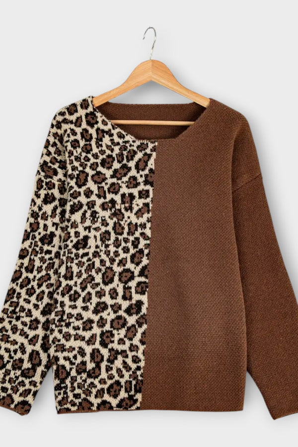Marina - Casual Sweater met Luipaardontwerp
