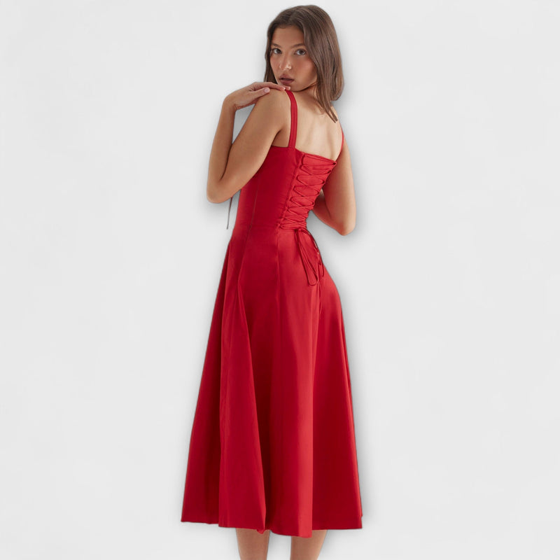 Zipporas - Op maat gemaakte Bustier Jurk met Modern Lente Bloemenpatroon