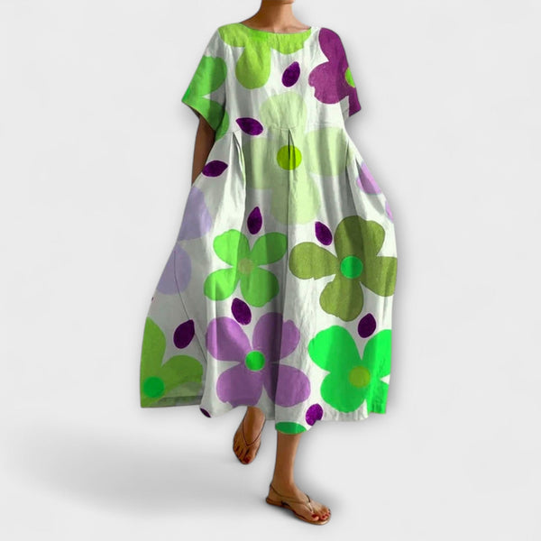 VALENTINA - Flatterende Zomer Bloemenjurk